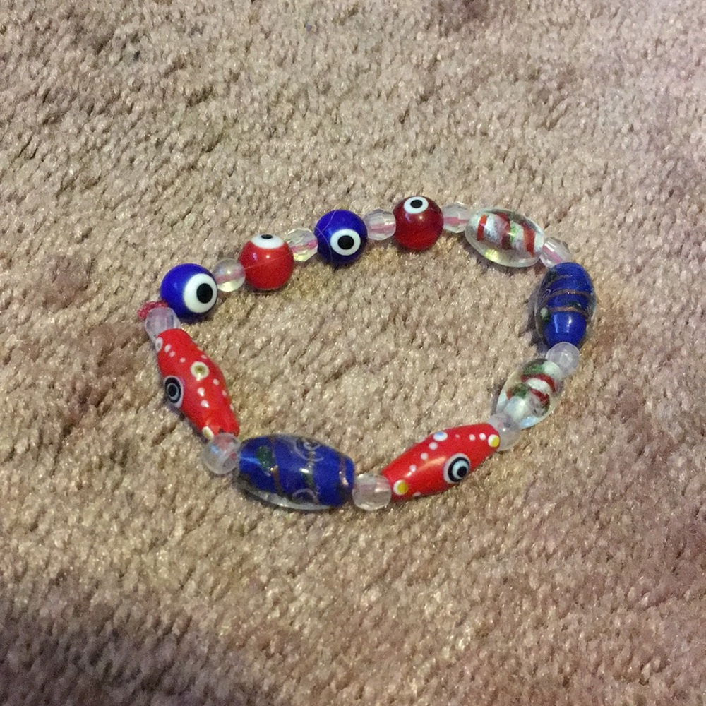 Bracelet with glass-blown beads